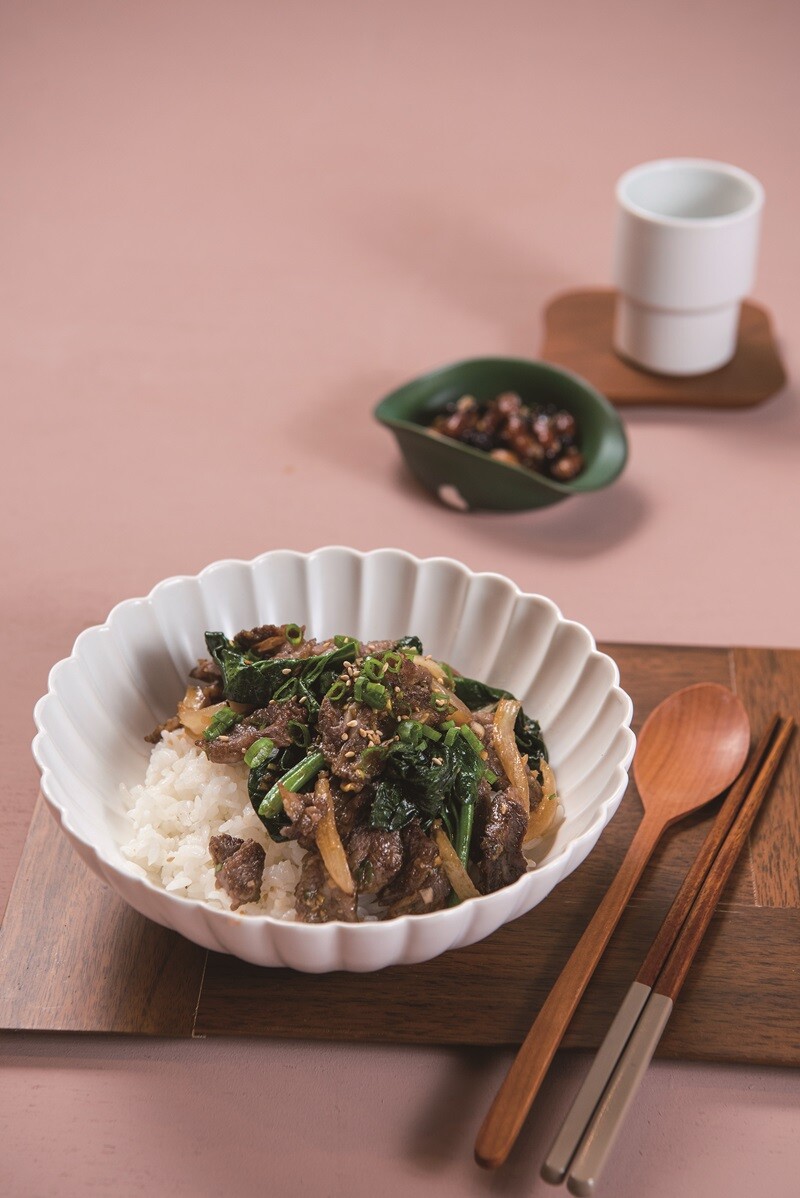 한우 시금치 덮밥 (사진=한우자조금 제공)