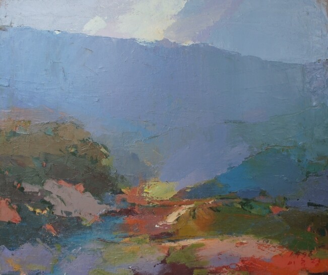 산속의 맑음 53.0cm x 45.5cm oil on canvas 2003