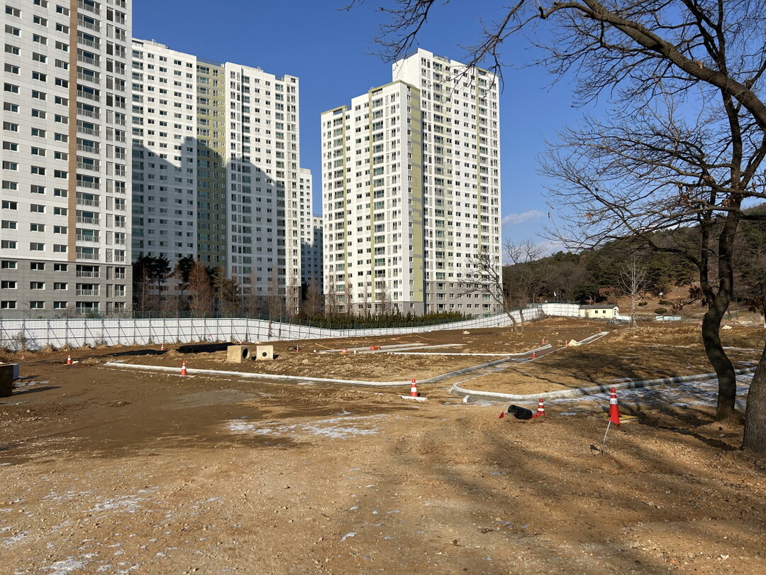 탄현근린공원 2단계 조성 공사 현장