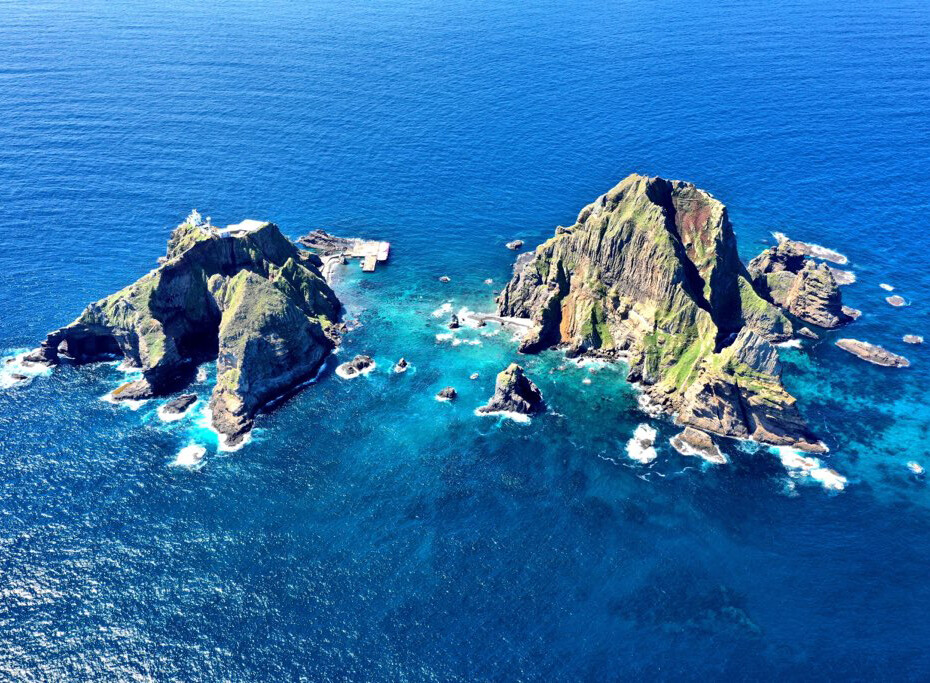 하늘에서 바라본 독도 모습. 서경덕 교수팀 제공