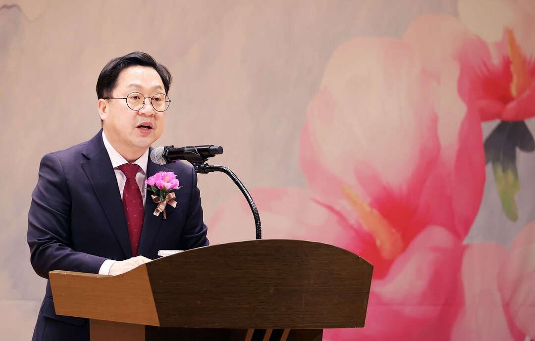이장우 시장이 기념사를 하고 있다. 대전시 제공