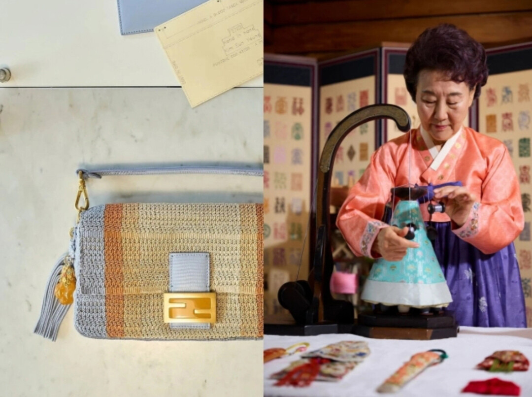 김은영 매듭장인과 함께 제작한 펜디 가방. 서경덕 교수팀 제공