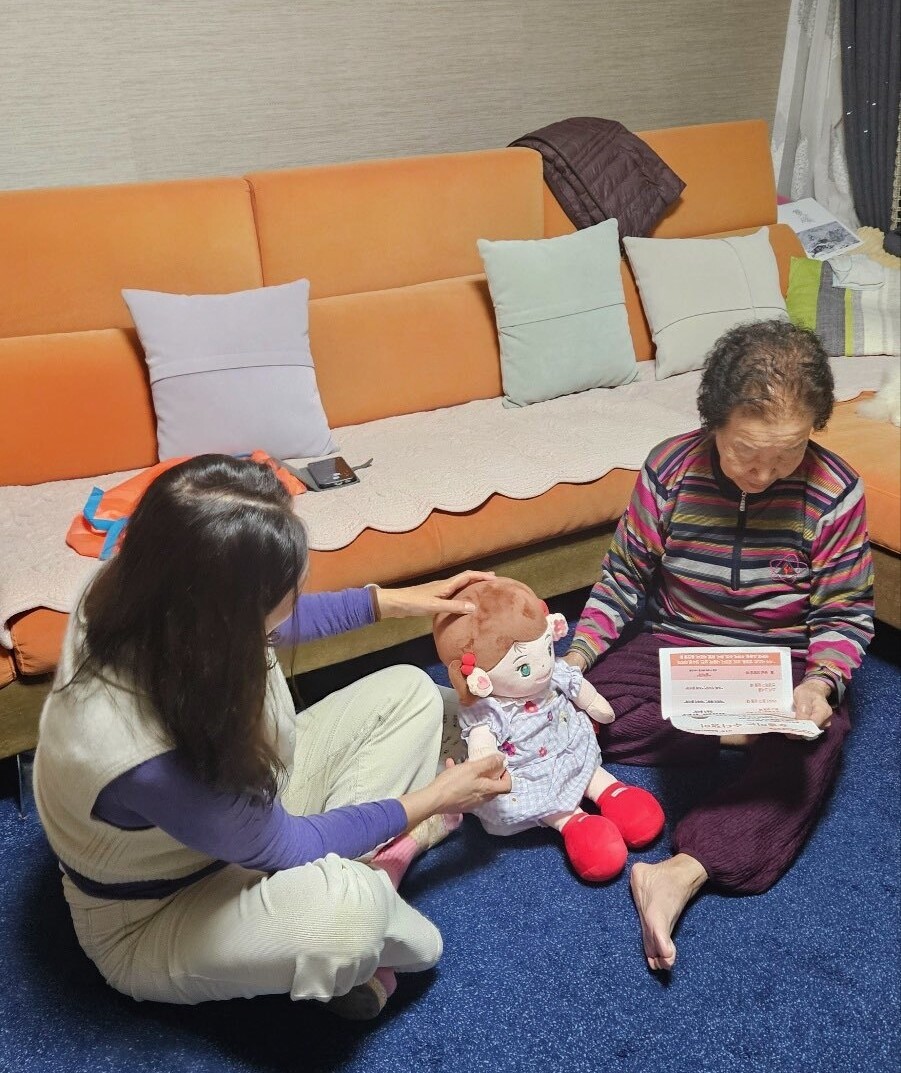 효돌이 활용 사례관리 사업 모습. 용인시 제공