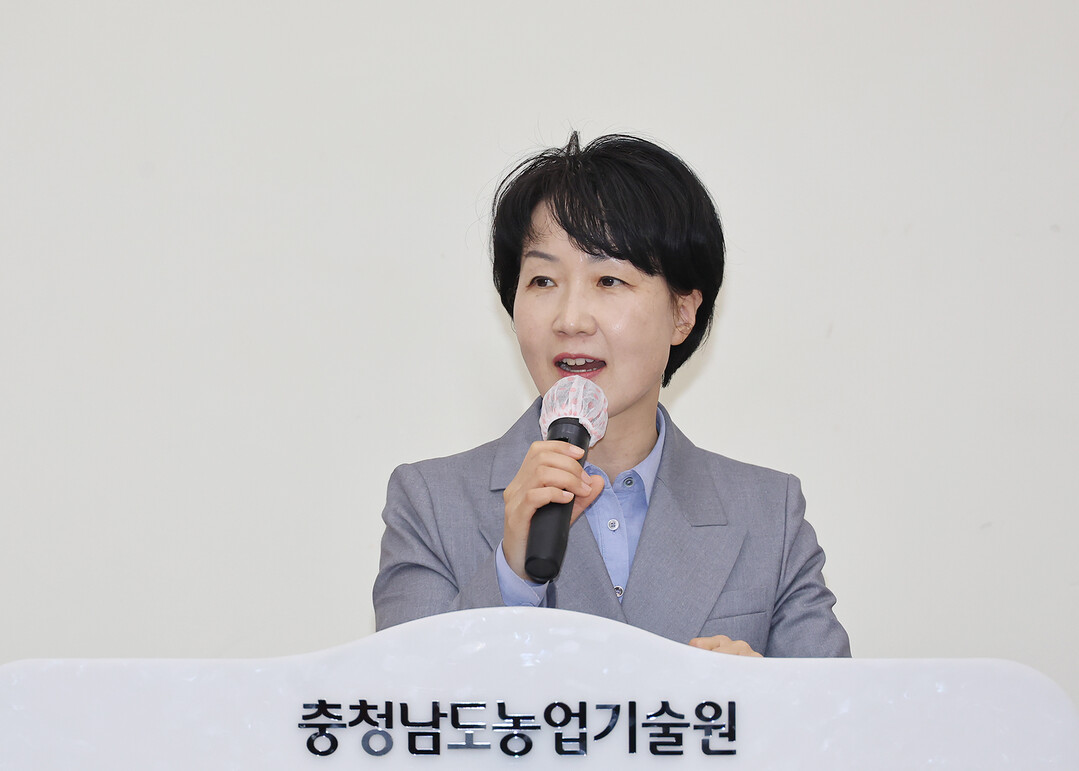 김영 충남농업기술원장이 인사말을 하고 있다. 충남도 제공