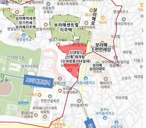 신대방동 344-132일대(신대방3) 위치도