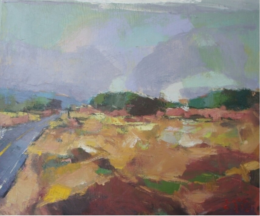 길 way 53.0x45.5cm oi on canvas 2001