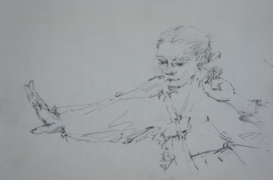나의 빛 27.0x18.0cm Pencil on paper 2025. 이훈정作