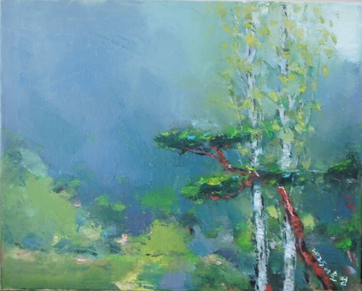 자작나무 예찬 53.0cm x 45.5cm oil on canvas 2025