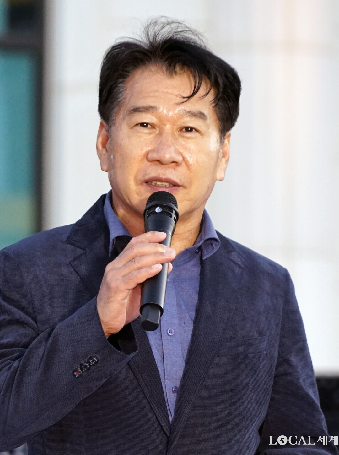 류희상 의장이 강원특별자치도 청사 배후도시 이전을 요청하고 있다