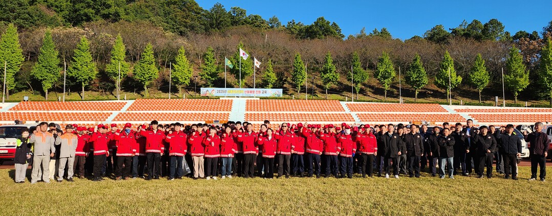 산불 진화 교육. 의성군 제공