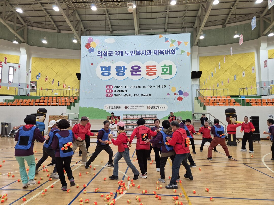 노인복지관 합동 체육대회. 의성군 제공