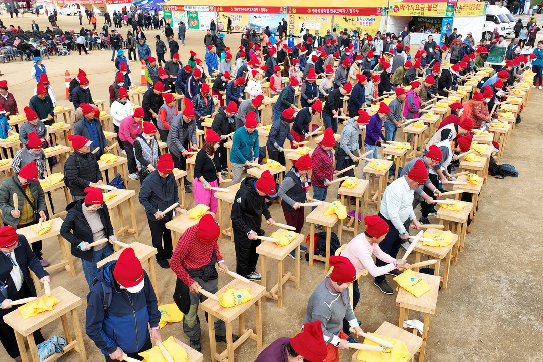 사과찜 만들기 체험. 청송군 제공