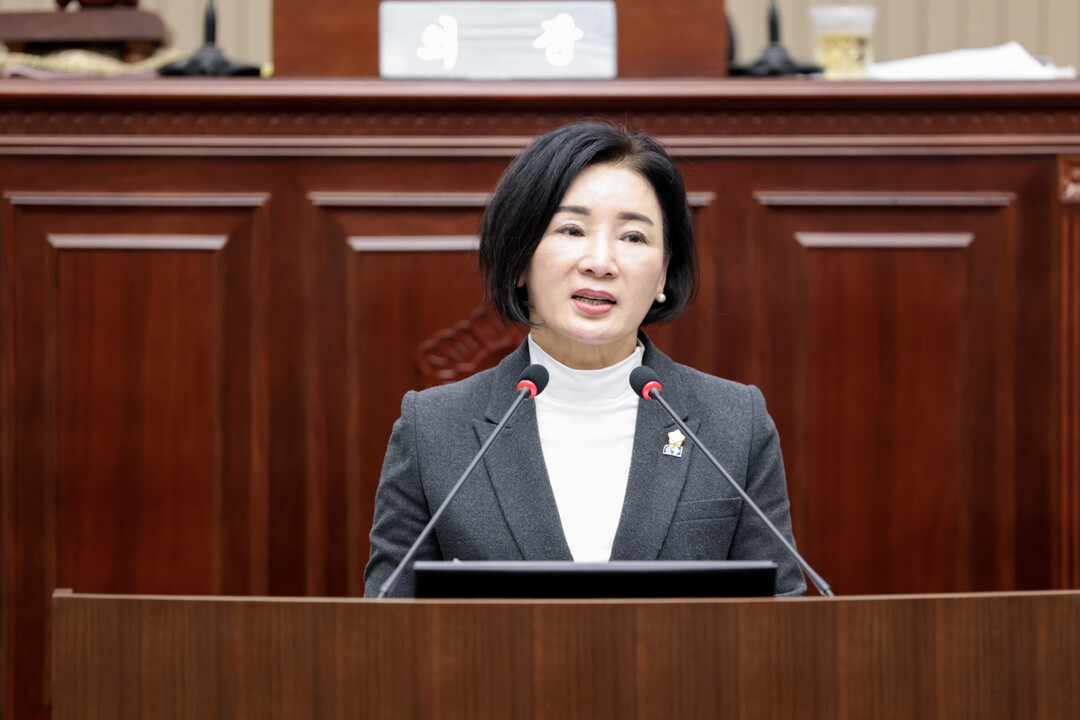 양경애 의원이 발언하고 있다. 구리시의회 제공