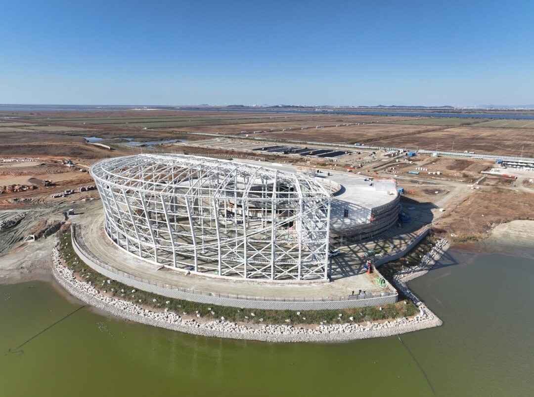 2027년 준공 예정인 국립새만금수목원 건축현장 전경. 산림청 제공