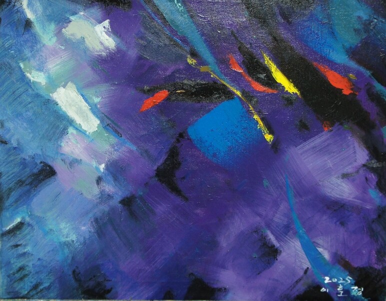 빛나는 순간에 머무리기_ 45.5x38.8cm_ oil on canvas_ 2025