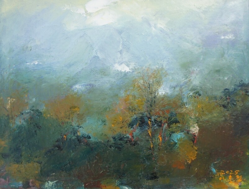 이훈정 作- 바래봉 雪- 50.5 x 40.5cm- oil on canvas- 2025