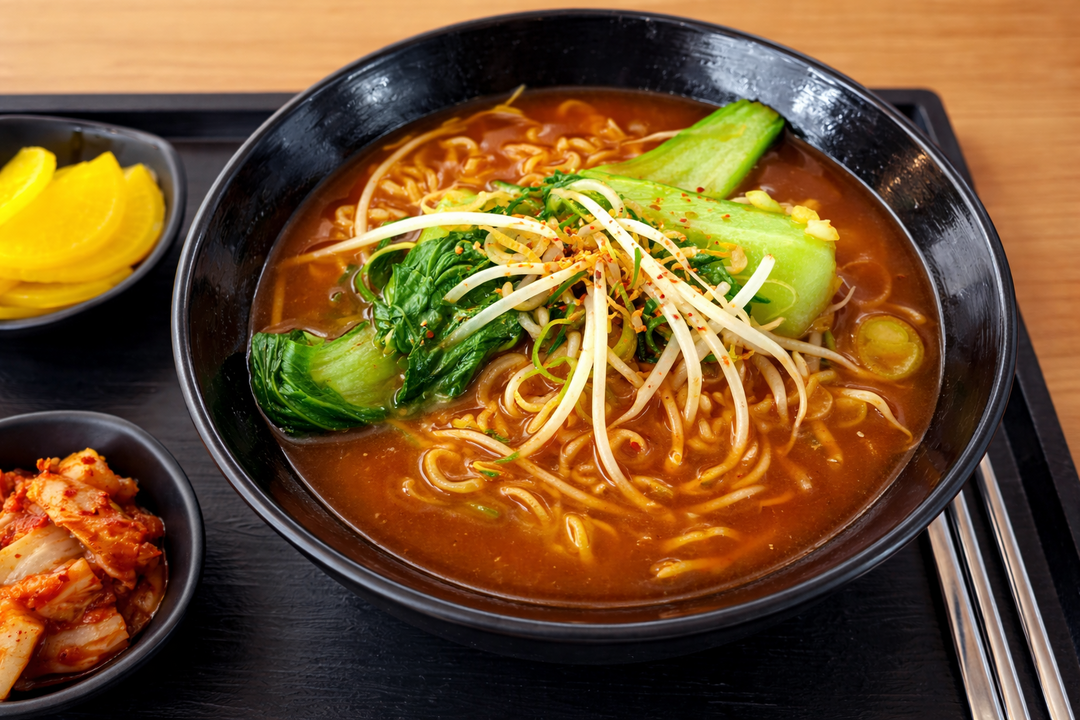 용인청경채 라면. 용인시 제공