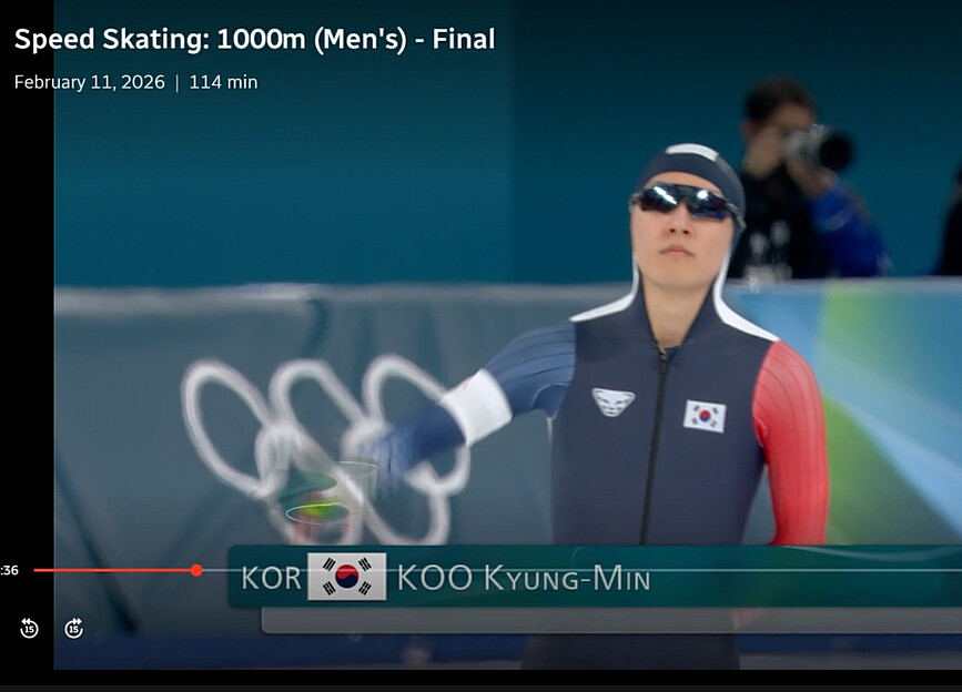 캐나다 공영방송 CBC의 동계올림픽 중계중 