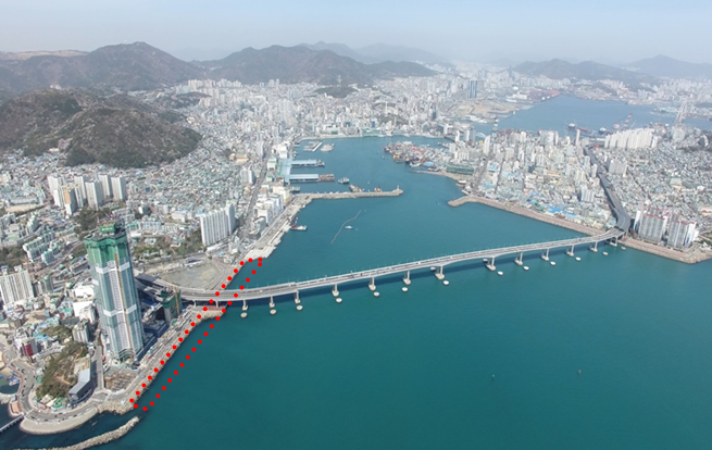 방재호안 관련 사진. 부산시 제공