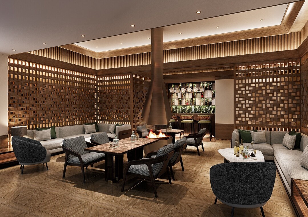 그랜드호텔 옥상층 VIP라운지 인테리어 투시도