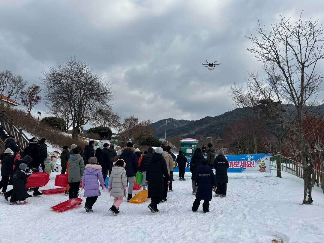 드론배송 시연-남원시 제공. 로컬세계DB

