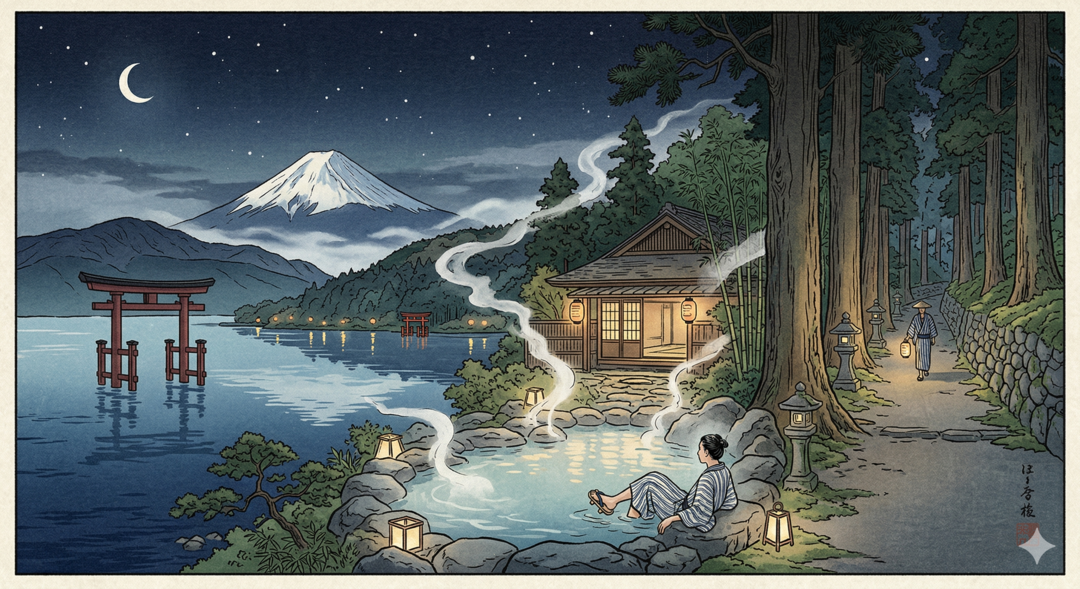 하코네 온천의 밤