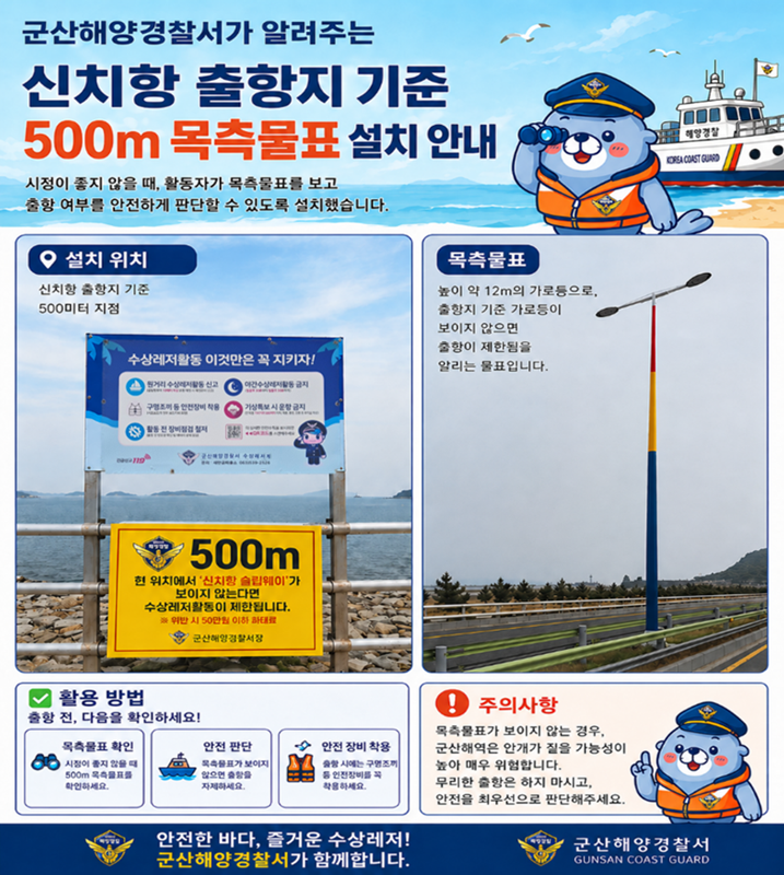 군산해양경찰서 안내문.