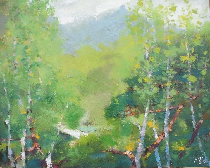 이훈정 作_자작나무 숲_116.8 x 91.0cm_oil on canvas_2026