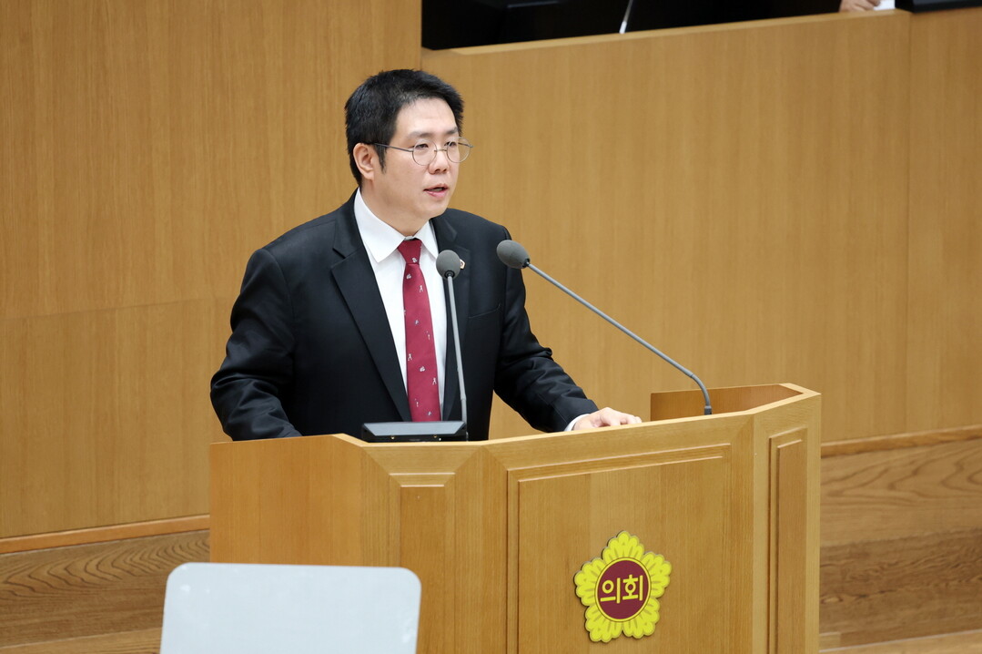 김현석 의원이 5분 자유발언을 하고 있다. 경기도의회 제공