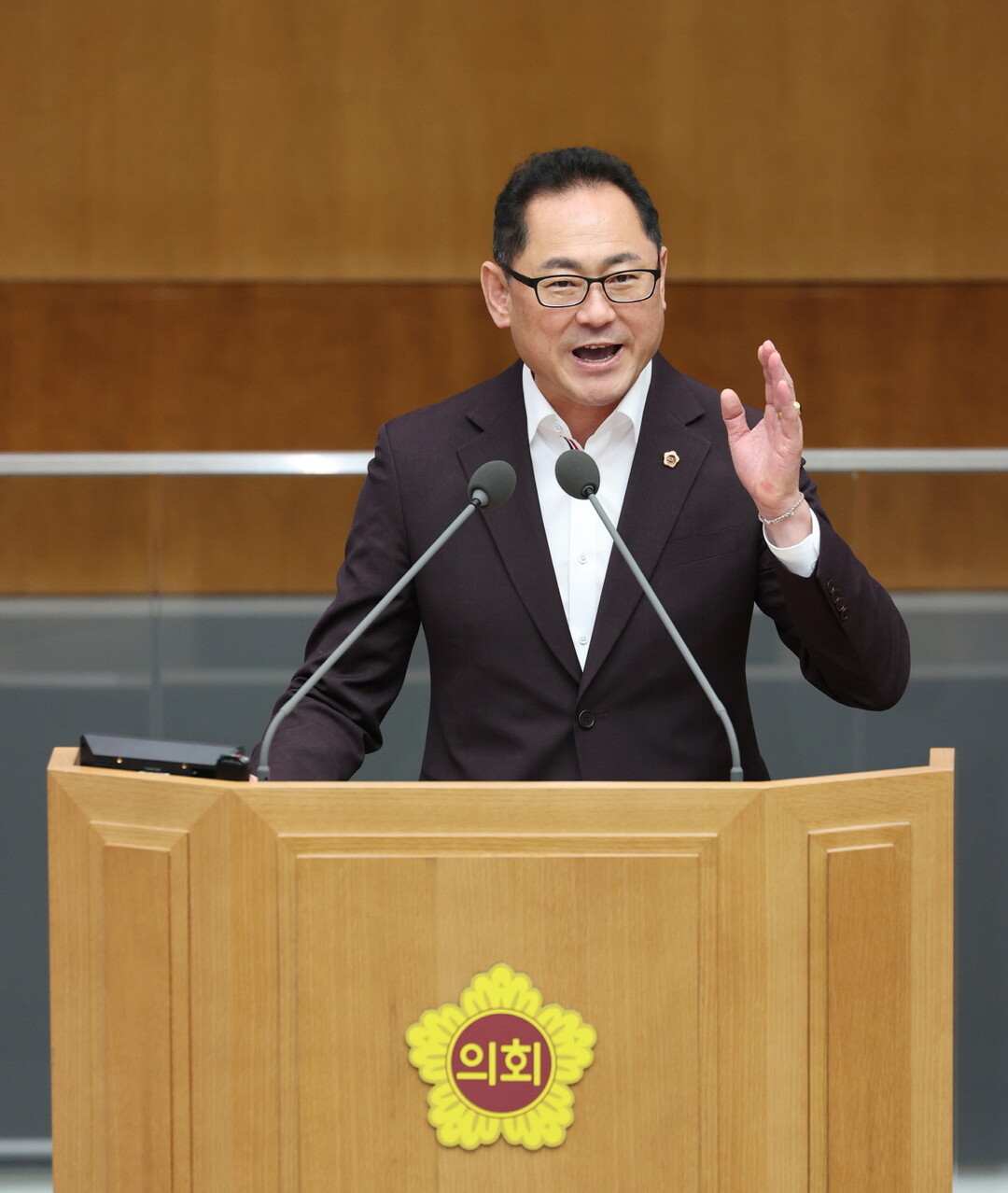 김완규 의원이 5분 자유발언을 하고 있다. 경기도의회 제공