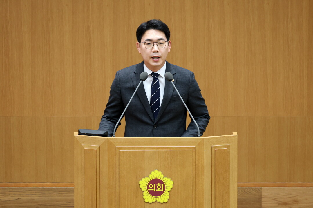 문승호 의원이 5분 자유발언을 하고 있다. 경기도의회 제공