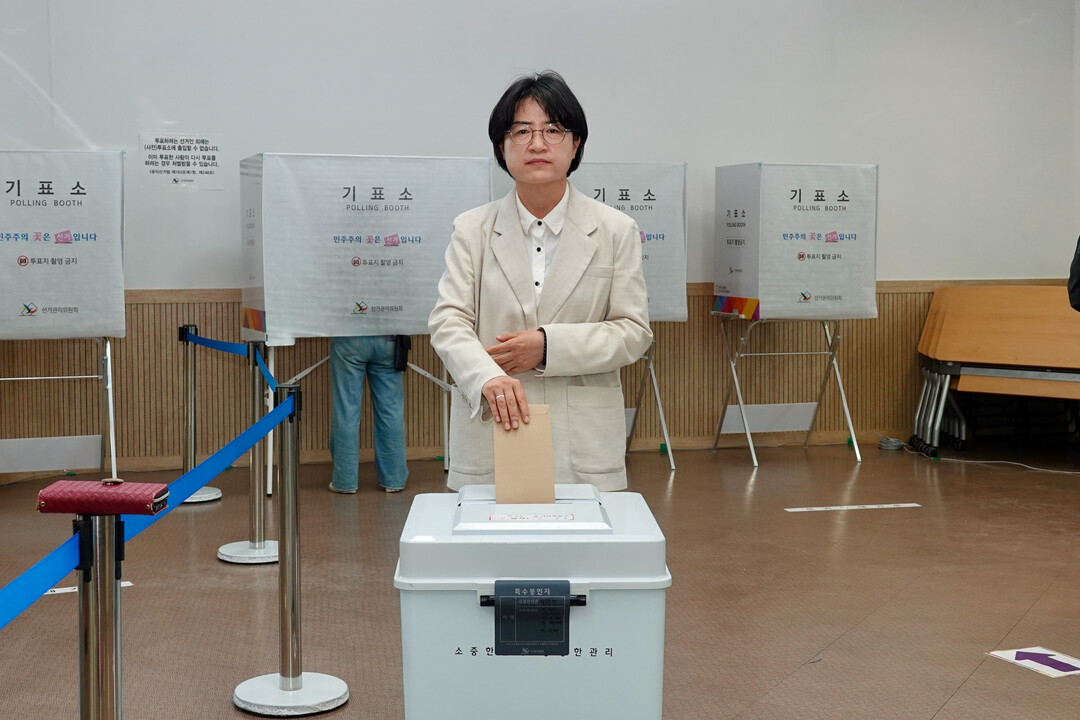 박희정 포항시장 후보, 사전투표 참여...