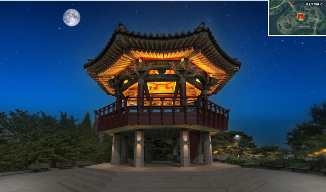 일산호수공원 달맞이섬 조명개선 사업 완료 시 예상 모습&nbsp;