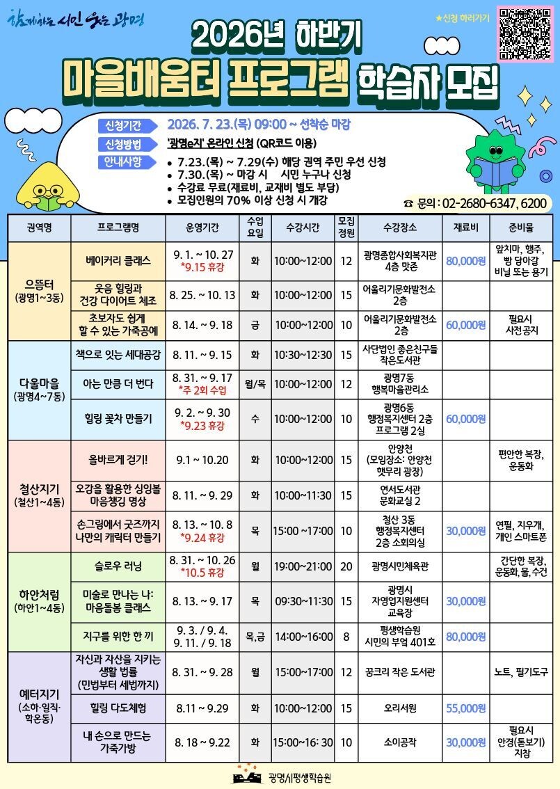 광명시, 생활권 중심 ‘마을배움터’ ...