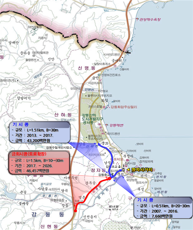 울산, 신현교차로~(구)강동중학교 구...
