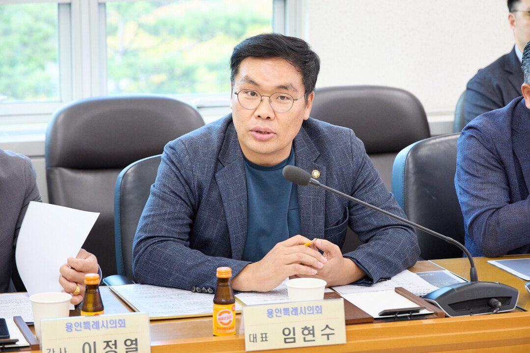 의원연구단체 &lsquo;스포츠시티 9&rsquo; 임현수 대표가 발언하고 있다.