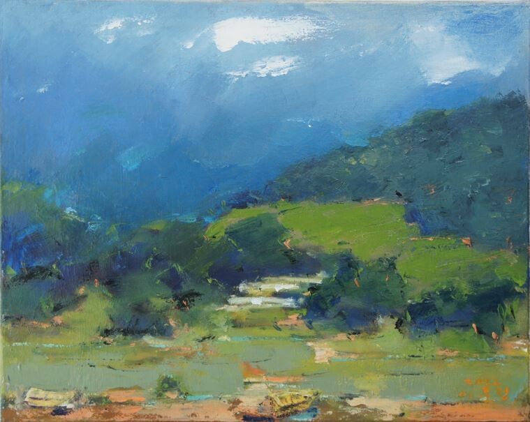 이훈정作_푸른 山_53.0x45.5cm_oil on canvas_2022