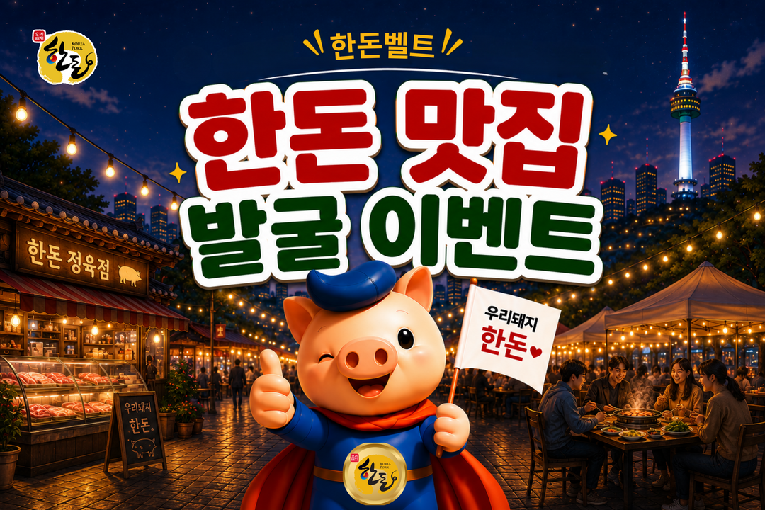 한돈자조금 , 2026 한돈 맛집 발굴 이벤트 결과 발표. 한돈자조금 제공