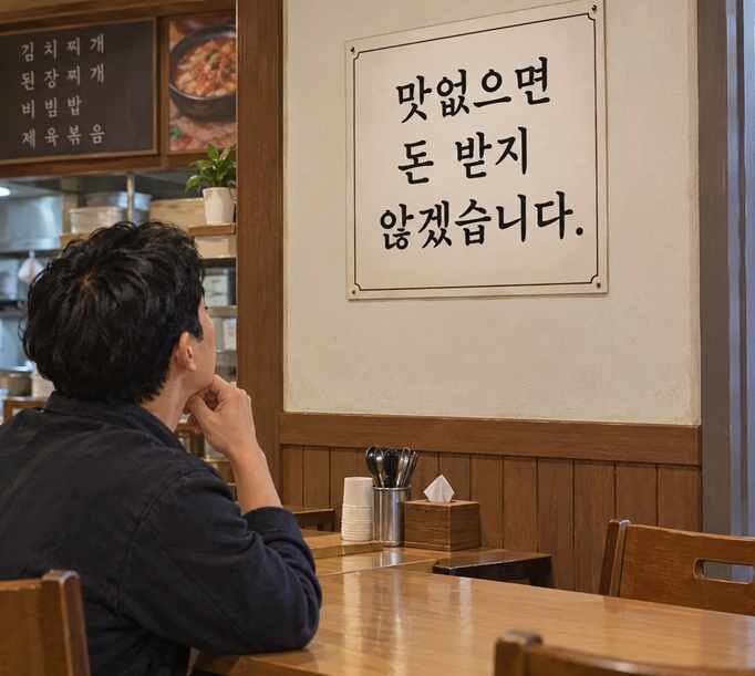 맛없으면 돈 받지 않겠습니다.