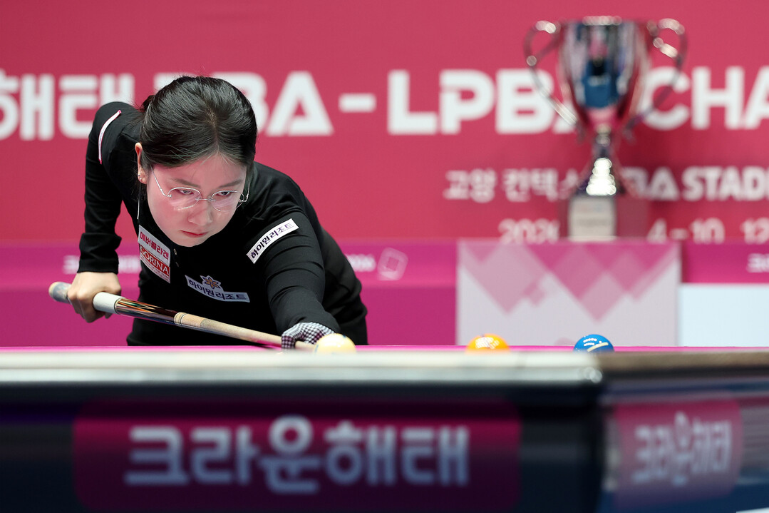&lsquo;2026-2027 시즌 4차 투어 PBA-LPBA 챔피언십&rsquo; 준우승 이미래 선수 경기 모습. 강원랜드 제공